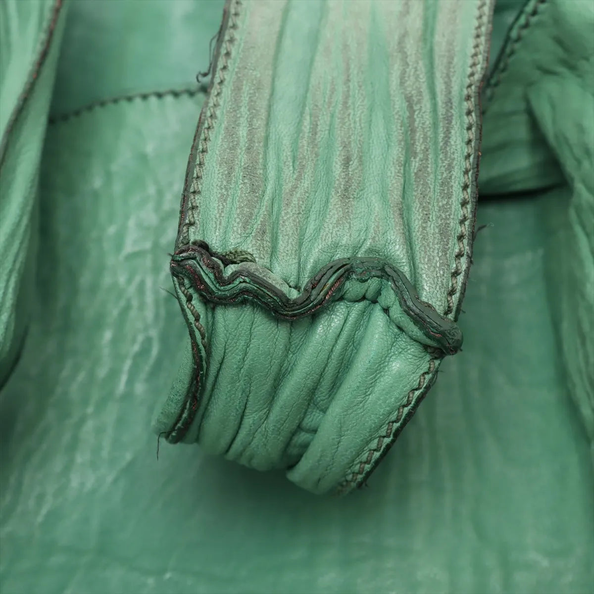 Prada Leather Tote Bag Green