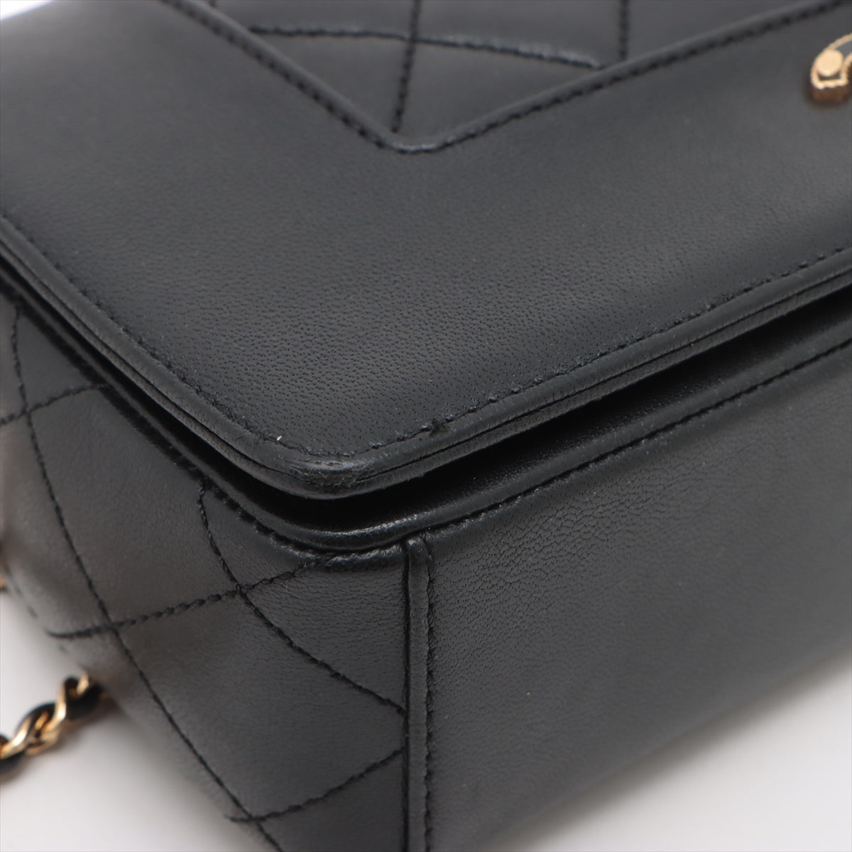 Chanel Mademoiselle CC Logo Matelasse Double Chain Shoulder Bag Black * PREORDER *
