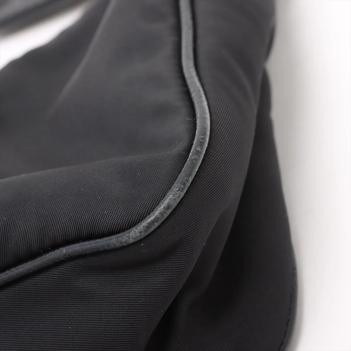 Prada Tessuto Nylon Leather Two-Way Shoulder Bag Black