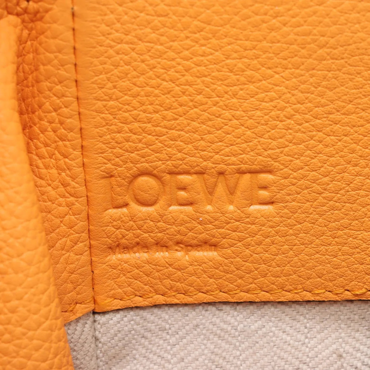 Loewe Hammock Drawstring Medium Leather Two-Way Shoulder Bag Orange