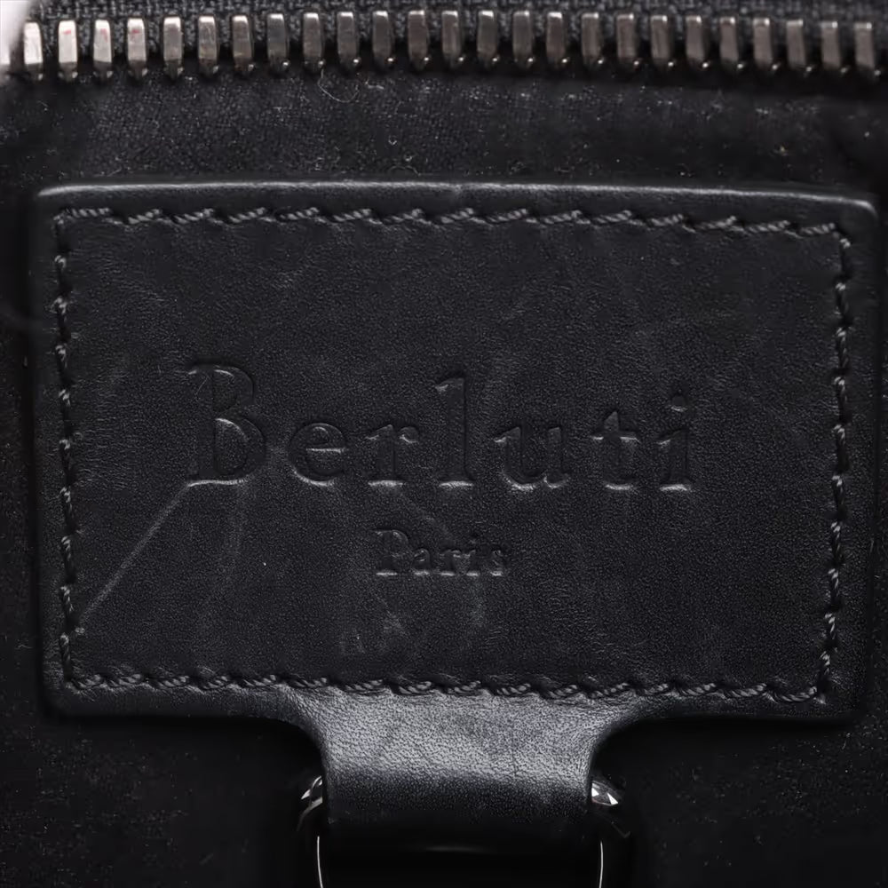Berluti Calligraphy Profile Leather Hand bag Brown