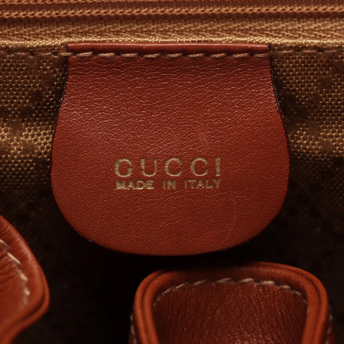 Gucci Bamboo Leather Backpack Brown