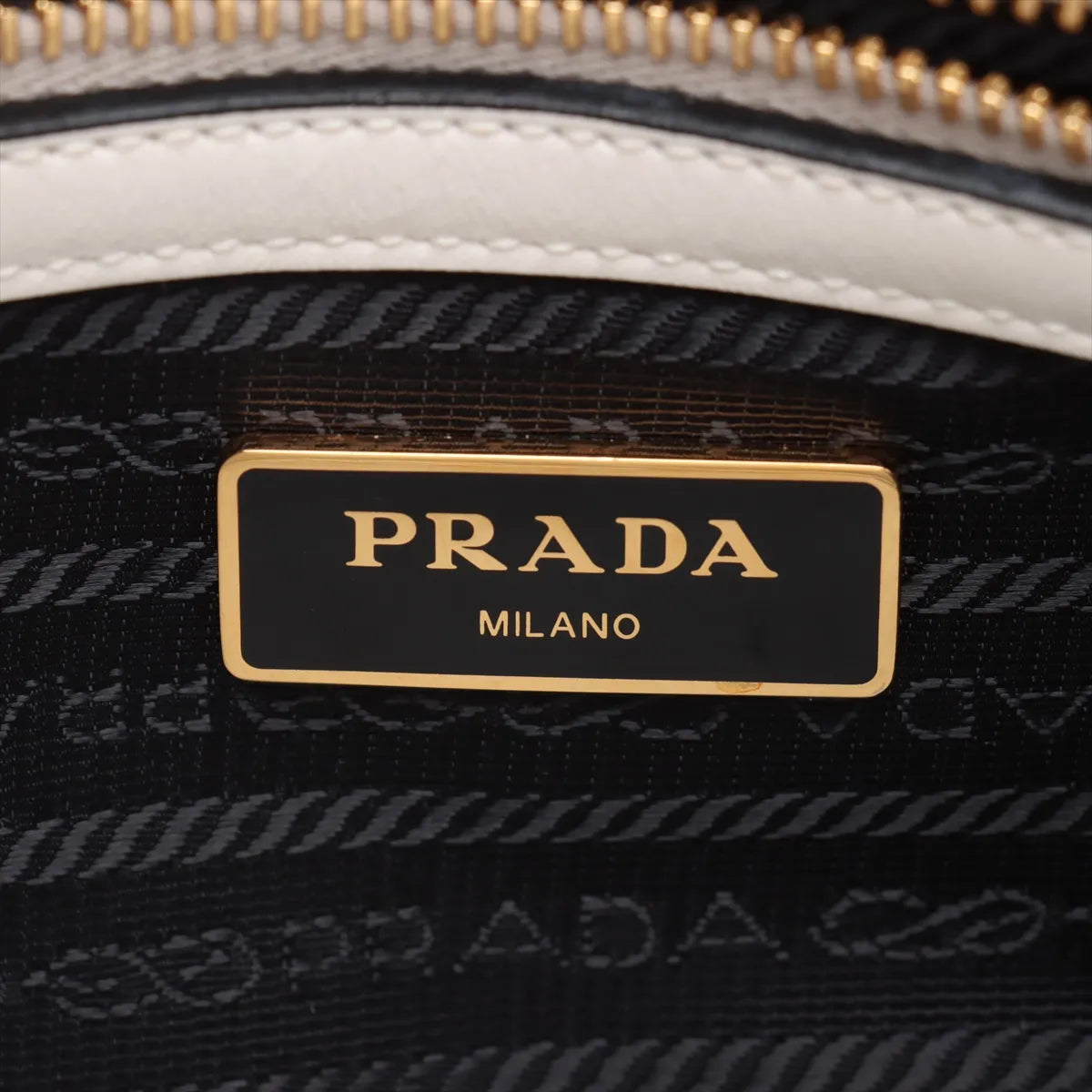 Prada Saffiano Leather Two-Way Handbag White