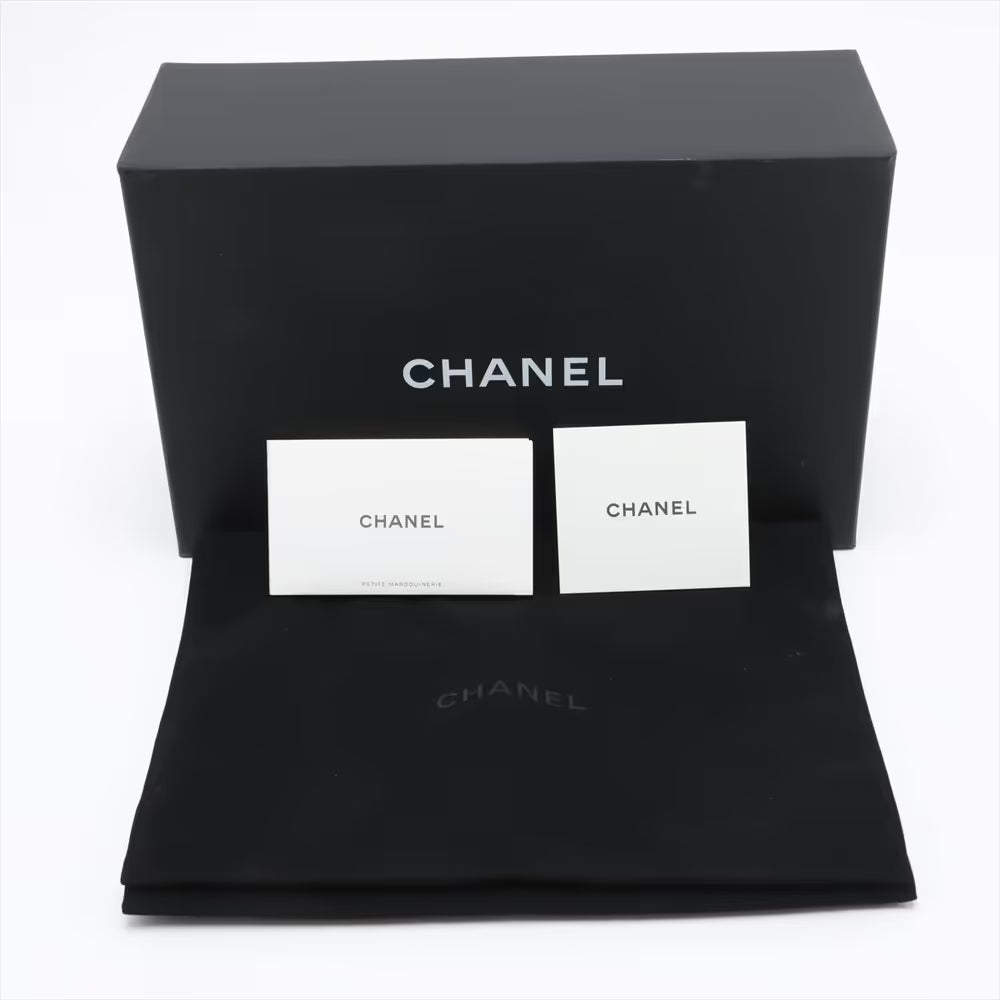 Chanel CC Logo Matelasse Caviar Skin Chain Shoulder Bag Black