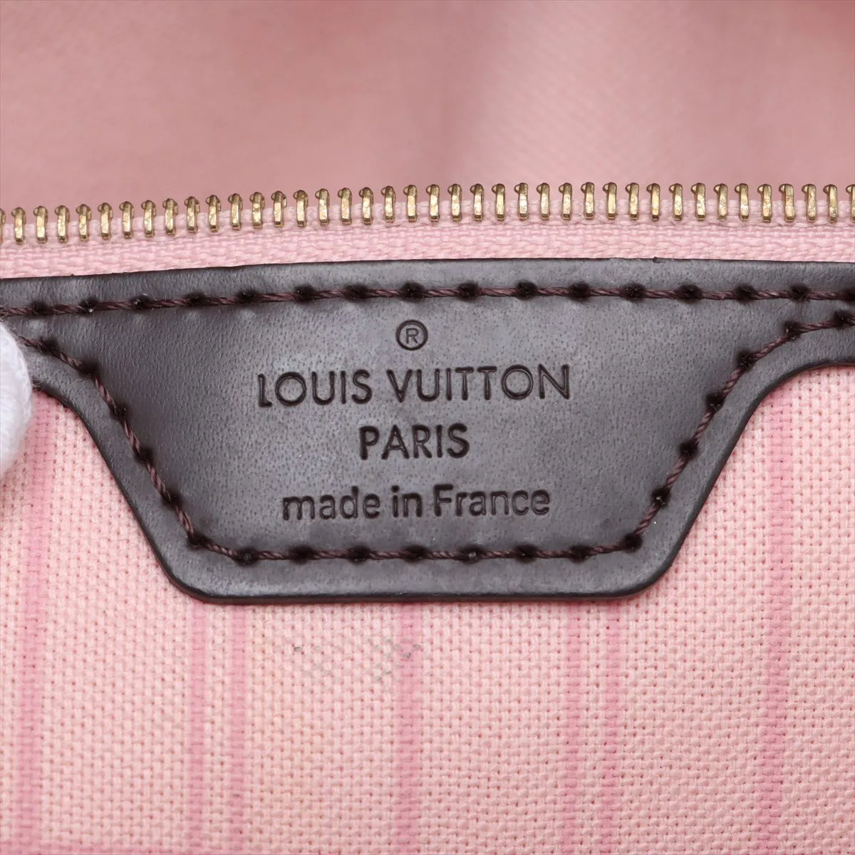 Louis Vuitton Damier Ebene Neverfull MM Rose Ballerine