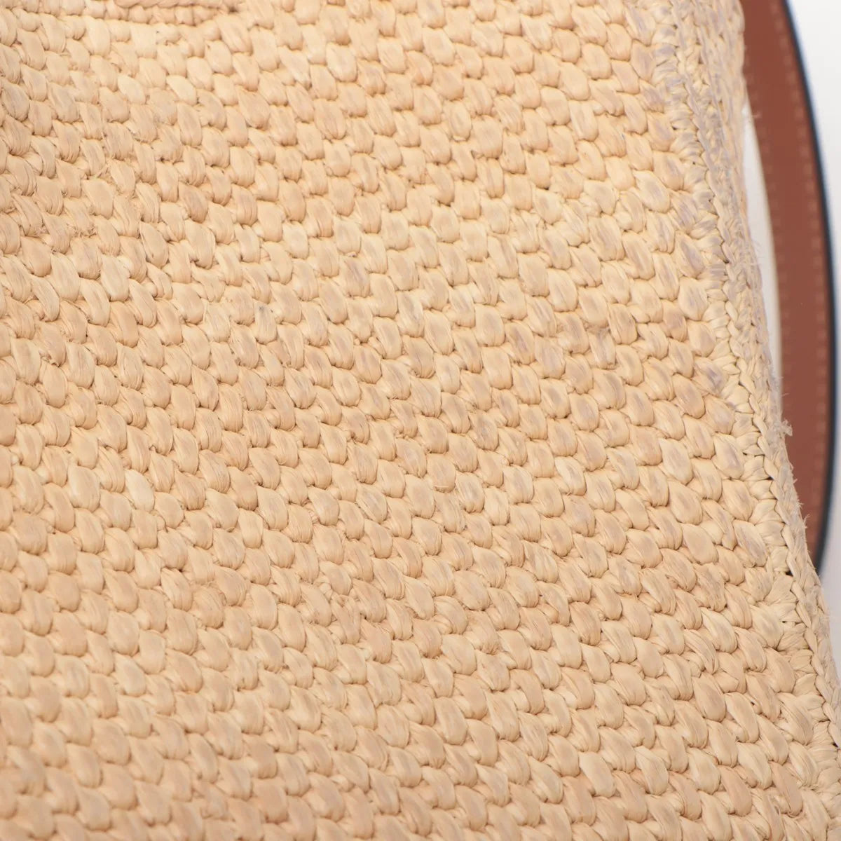 Loewe Small Raffia Leather Two-Way Tote Bag Beige