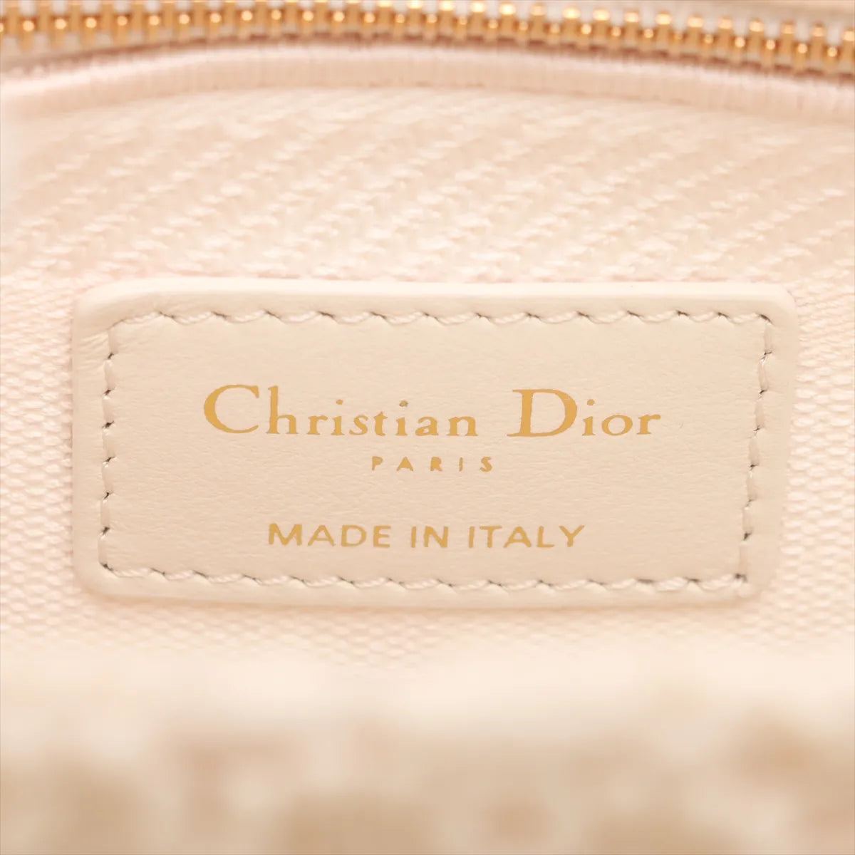 Christian Dior Lady D-Lite Medium Embroided Lace Two-Way Handbag White