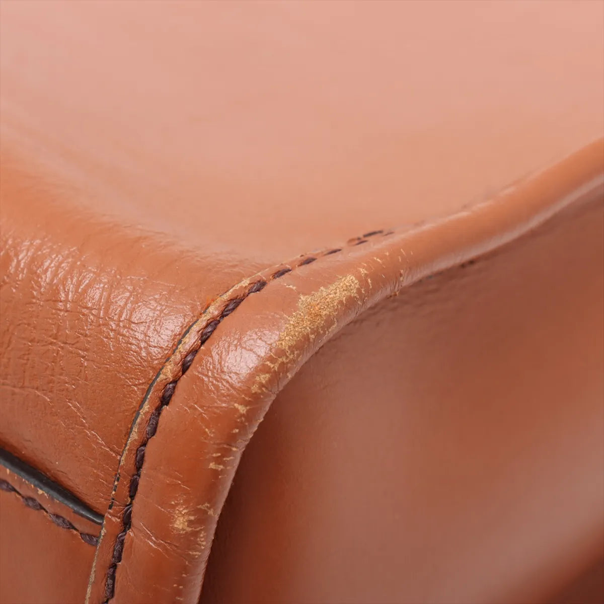 Fendi Sunshine Leather Tote Bag Brown