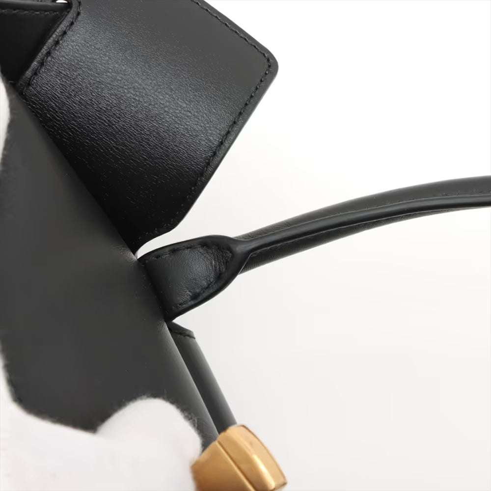 Balenciaga Bel Air Leather Shoulder Bag Black