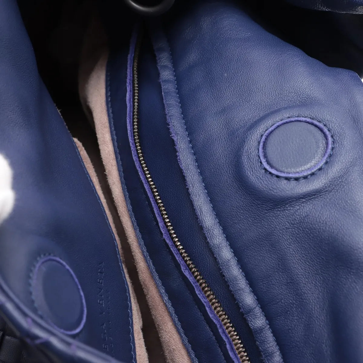 Bottega Veneta Intrecciato Campana Leather Handbag Purple