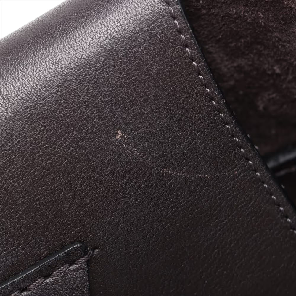 Celine Big Bag Small Leather Two-Way Handbag Dark Brown
