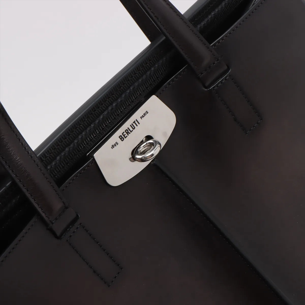 Berluti Luti 38 Leather Two-Way Tote Bag Brown