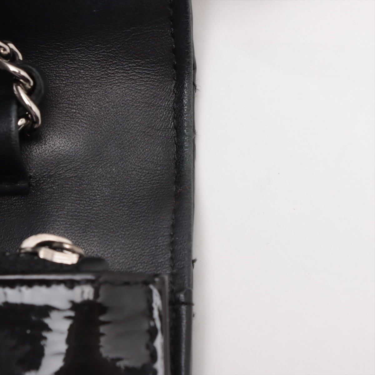 Chanel CC Logo Matelasse Patent Leather Chain Wallet Black * PREORDER *