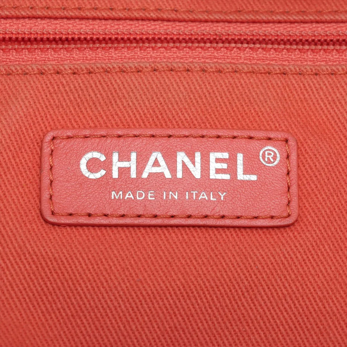 Chanel CC Logo Chain Backpack Orange
