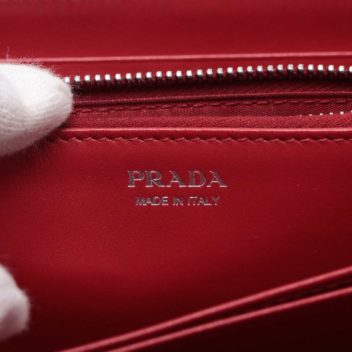 Prada Saffiano Leather Zippy Long Wallet Pink