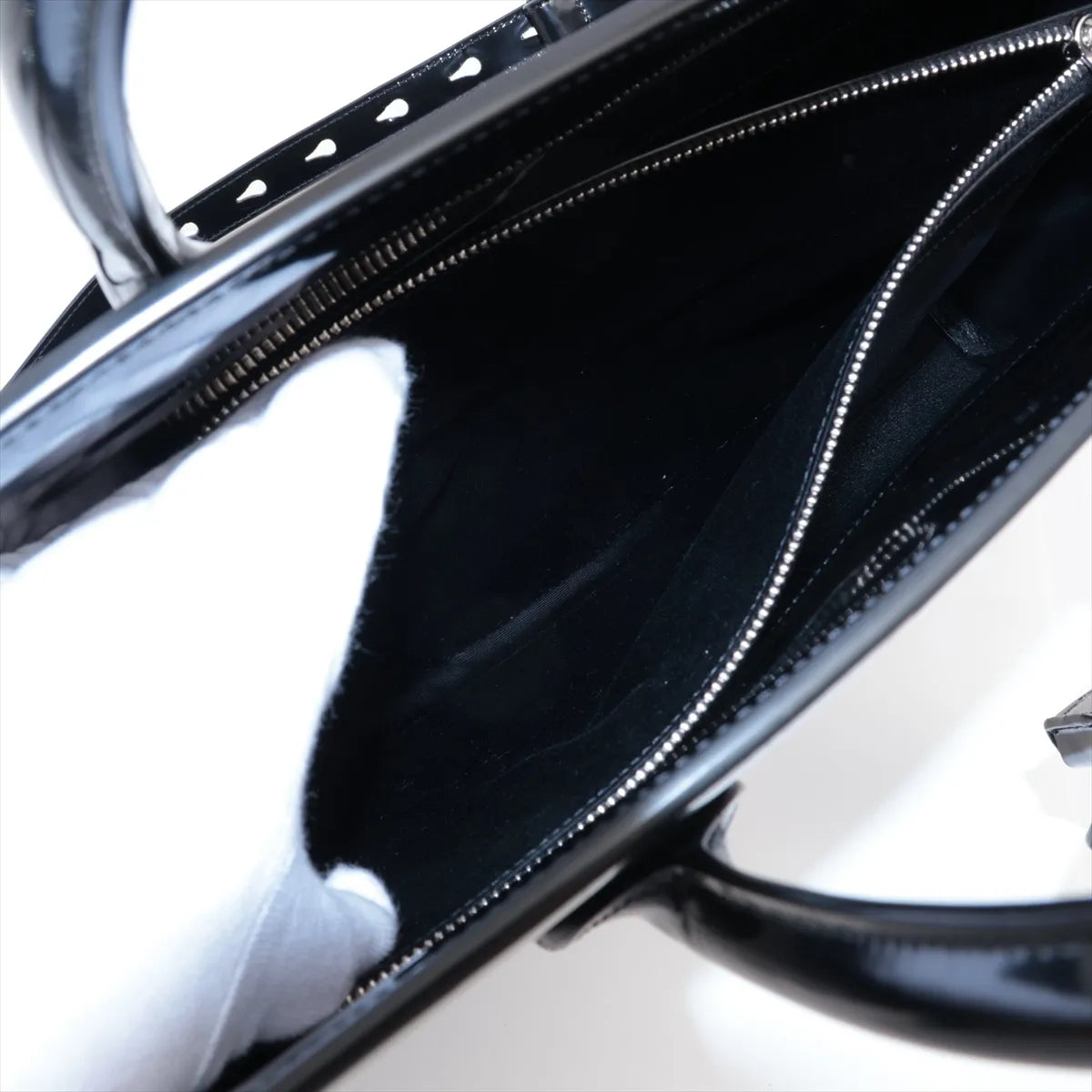 Saint Laurent Paris Large Sac de Jour Patent Leather Two-Way Handbag Black