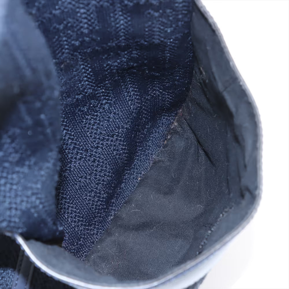 Fendi FF Jacquard Medium Canvas Leather Backpack Navy Blue