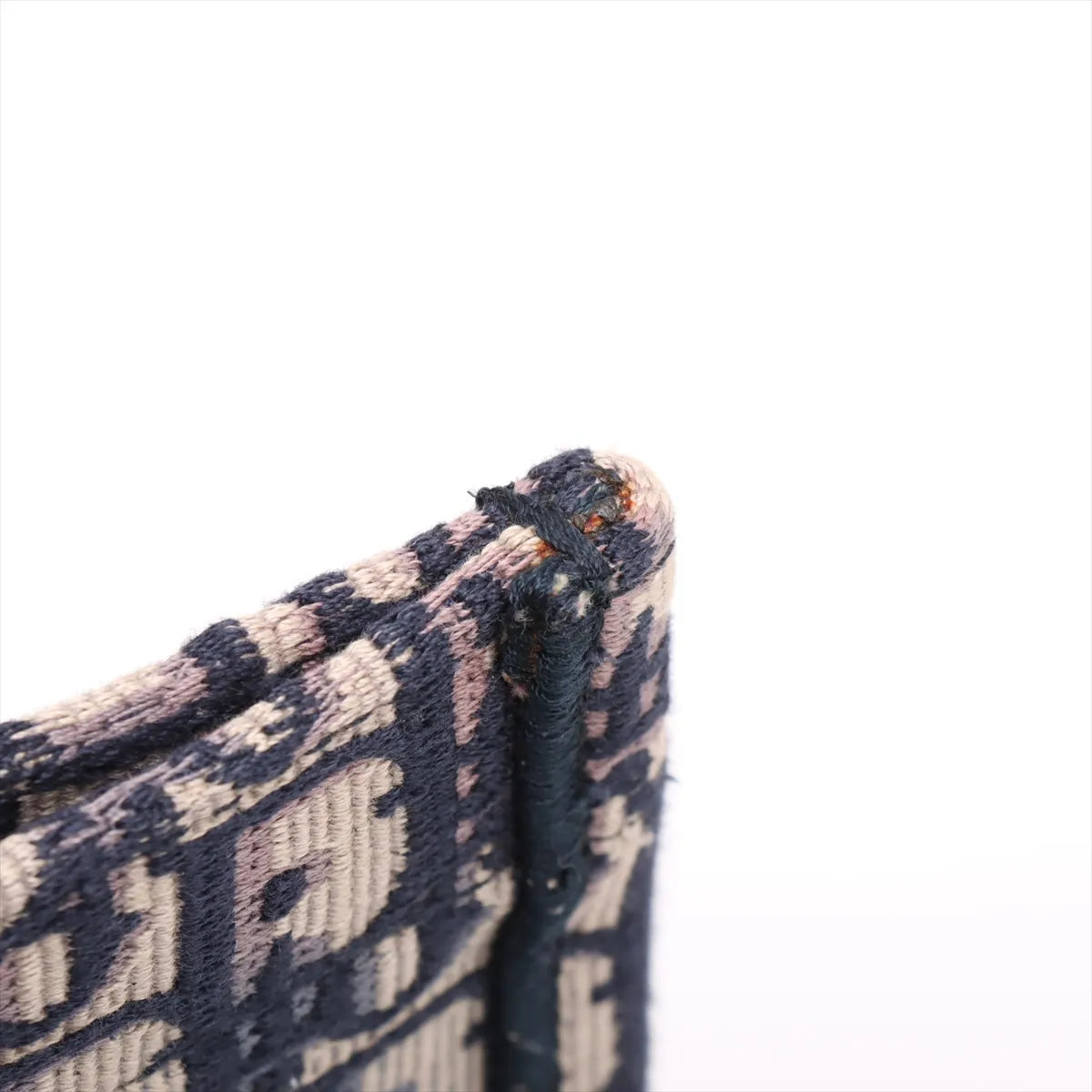 Christian Dior Oblique Book Tote Medium Canvas Bag Navy Blue