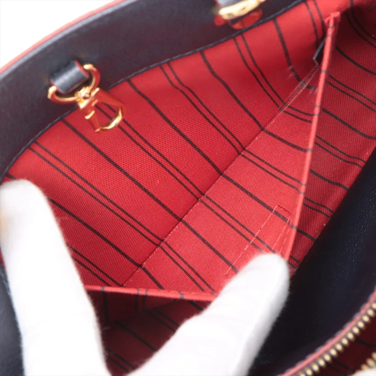 Louis Vuitton Monogram Empreinte Montaigne BB Marine Rouge