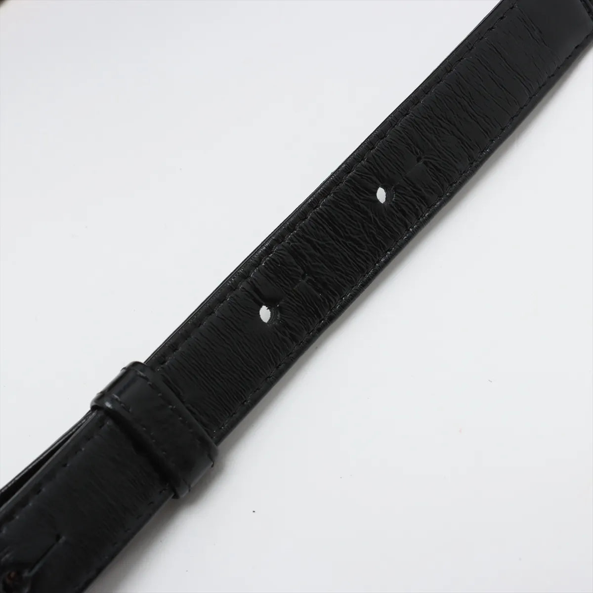 Chanel Vintage Gabrielle Doo Calf Chain Shoulder Bag Navy Blue x Black