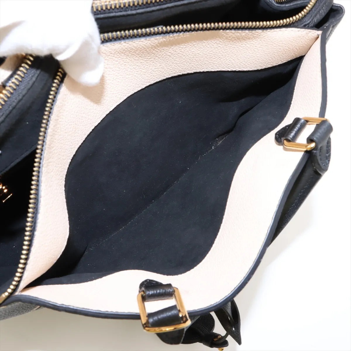 Louis Vuitton Monogram Empreinte Bicolor Grand Palais MM Black x Creme