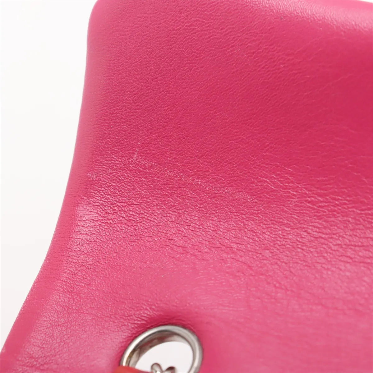 Chanel CC Logo Mini Matelasse 17 Patent Leather Single Flap Single Chain Bag Hot Pink