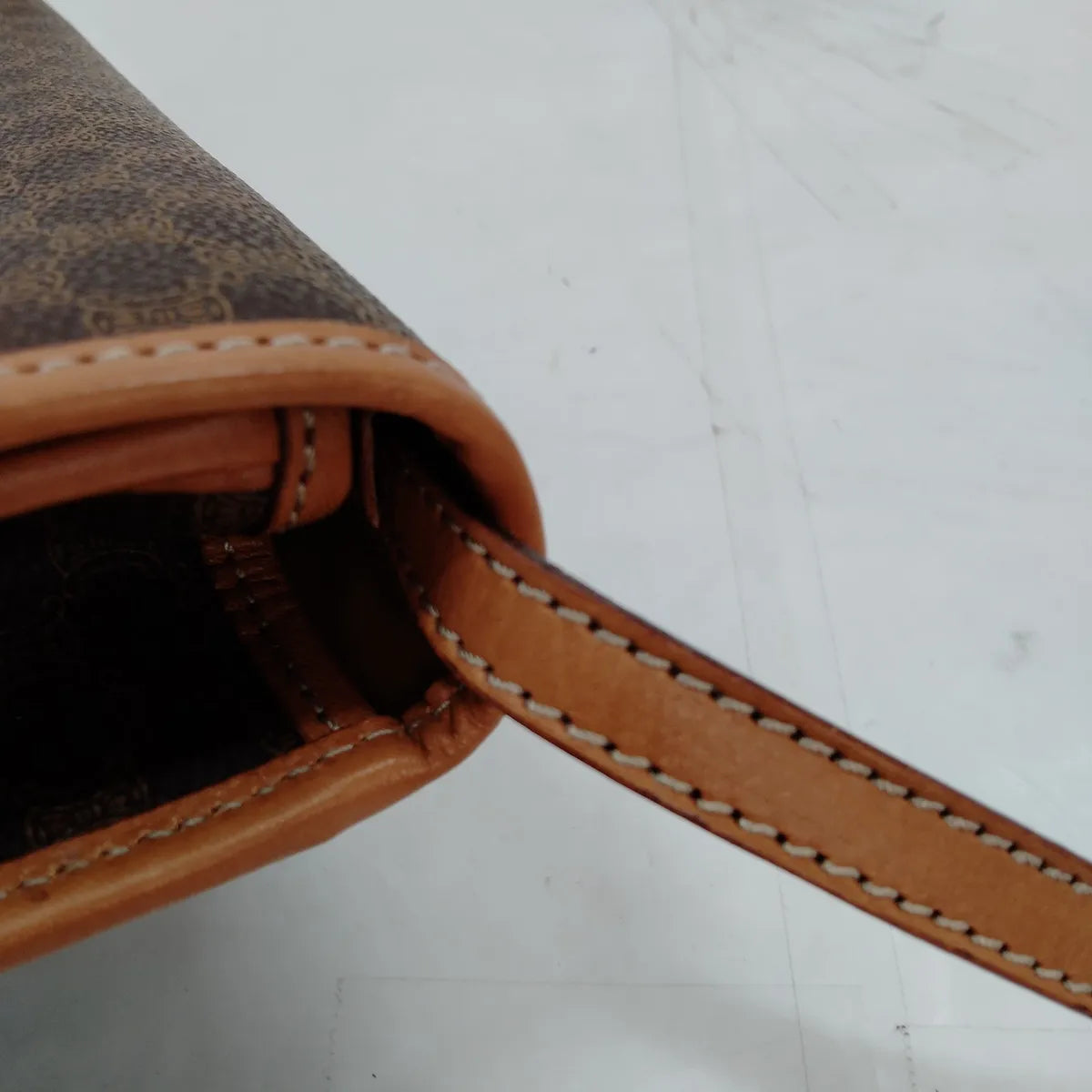 Celine Macadam Triomphe Shoulder Bag Brown