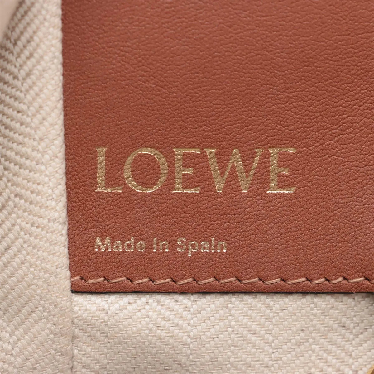 Loewe Hammock Small Canvas Leather Two-Way Shoulder Bag Beige x Brown