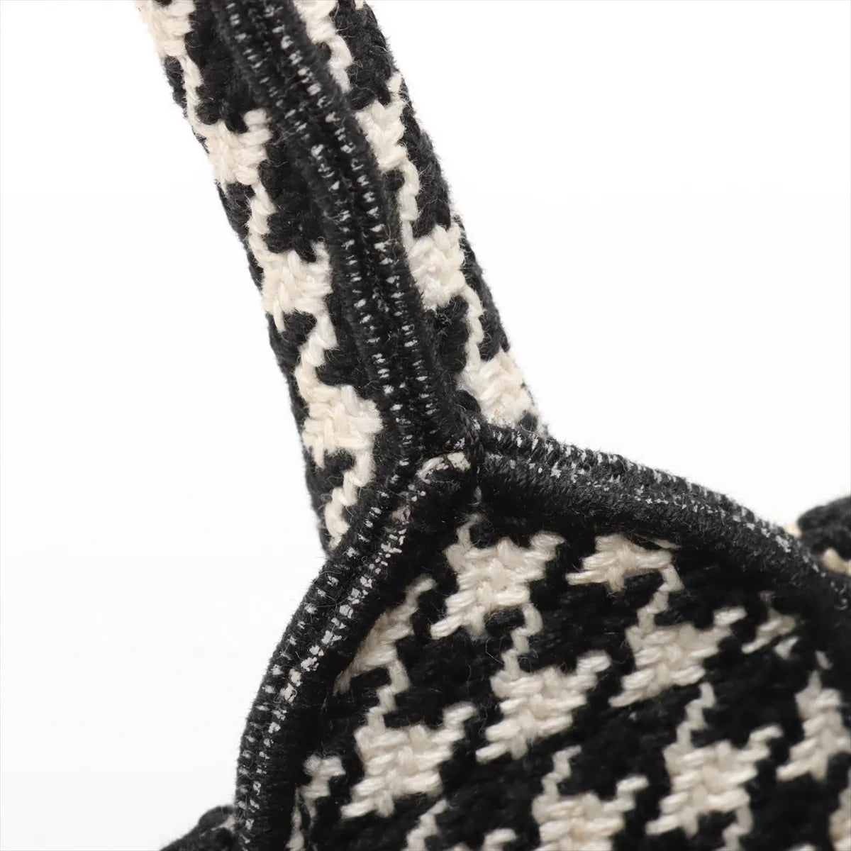 Christian Dior Medium  Canvas Book Tote Black x White