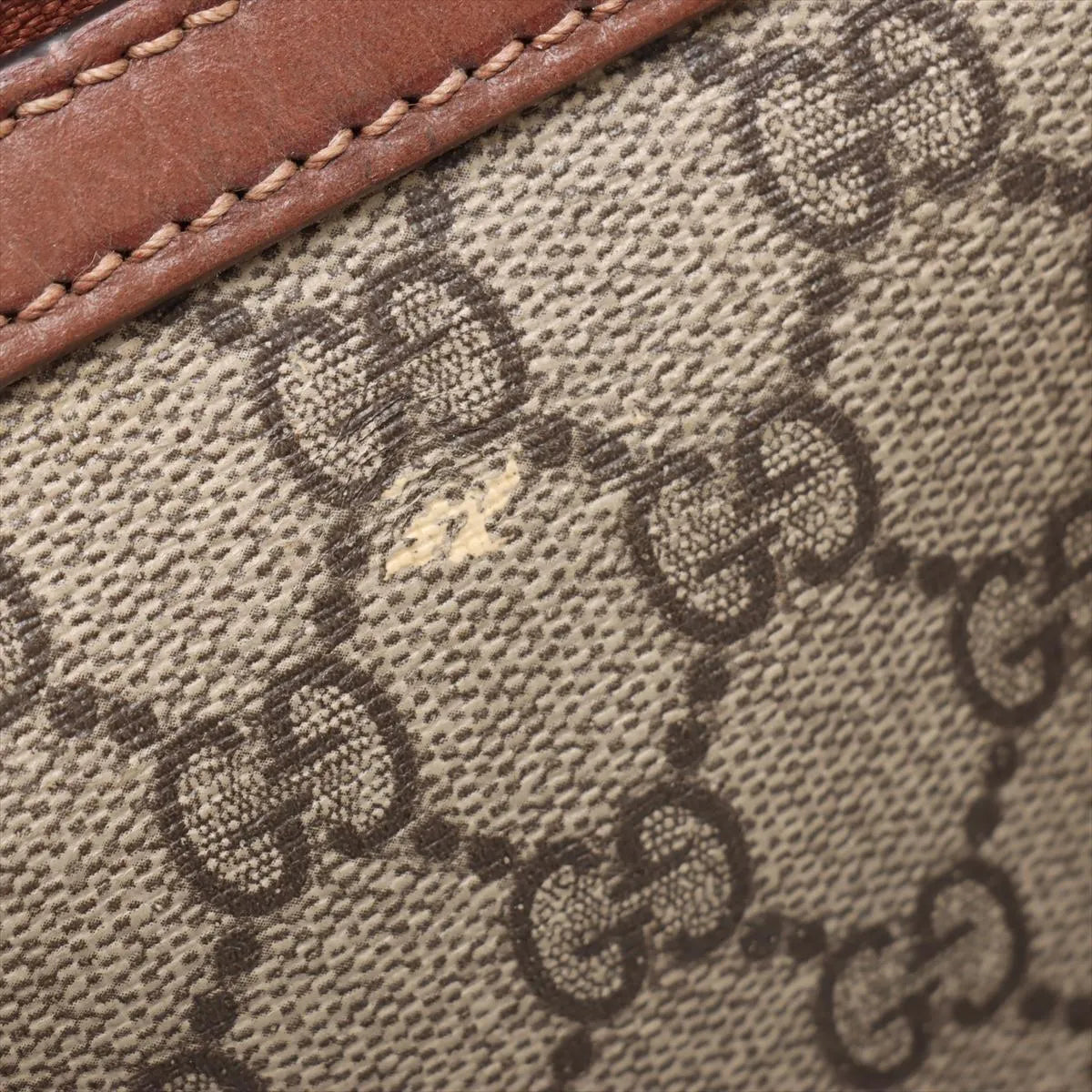 Gucci GG Supreme Two-Way Shoulder Bag Beige×Brown