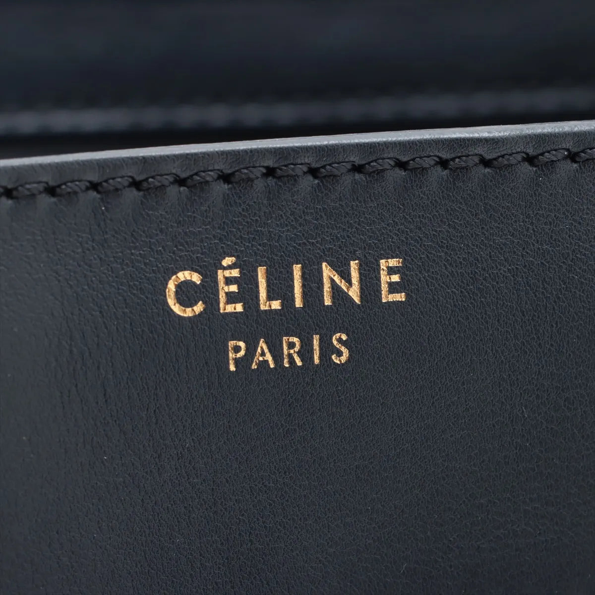 Celine Luggage Phantom Leather Handbag Navy Blue