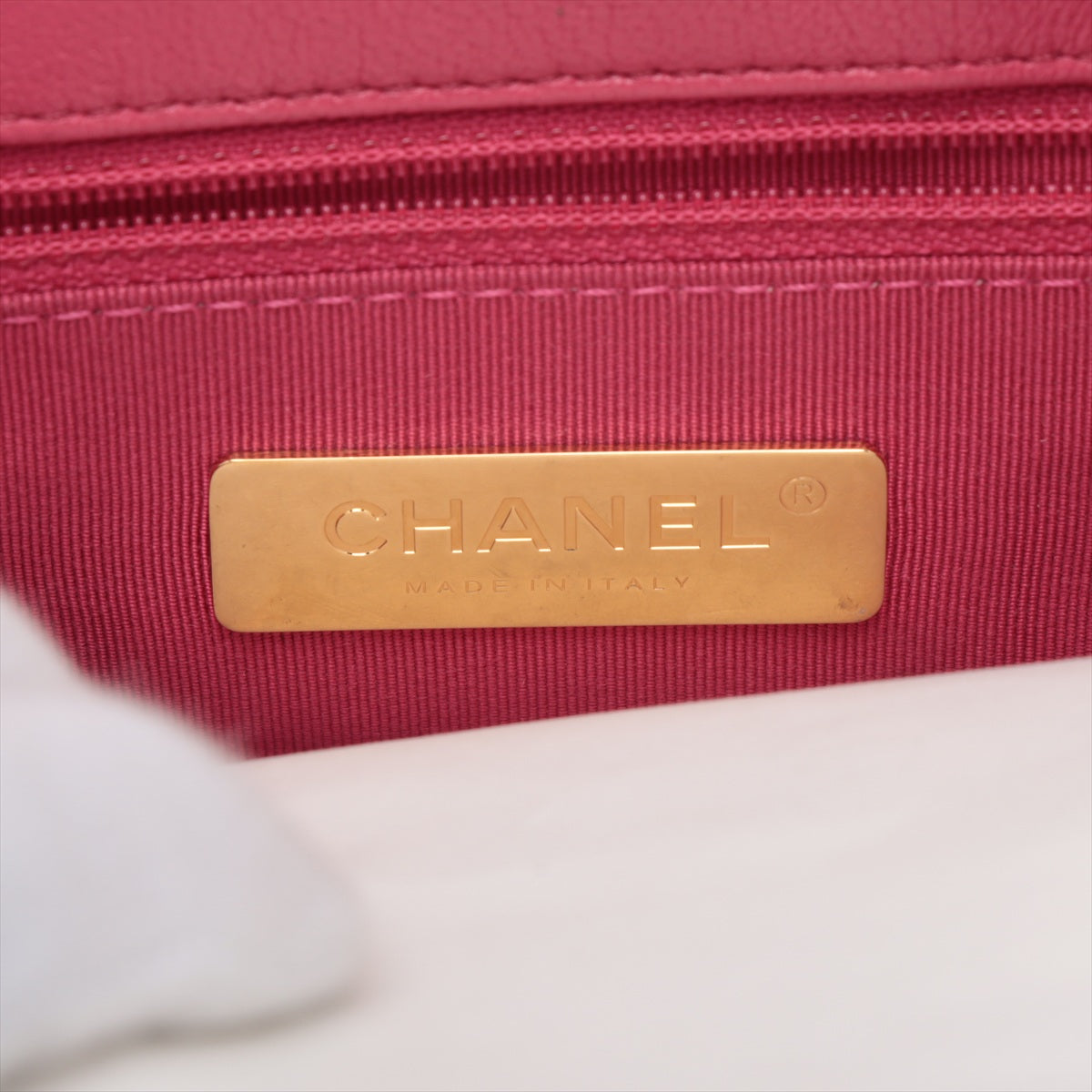 Chanel 19 Matelasse Lambskin Chain Shoulder Bag Hot Pink