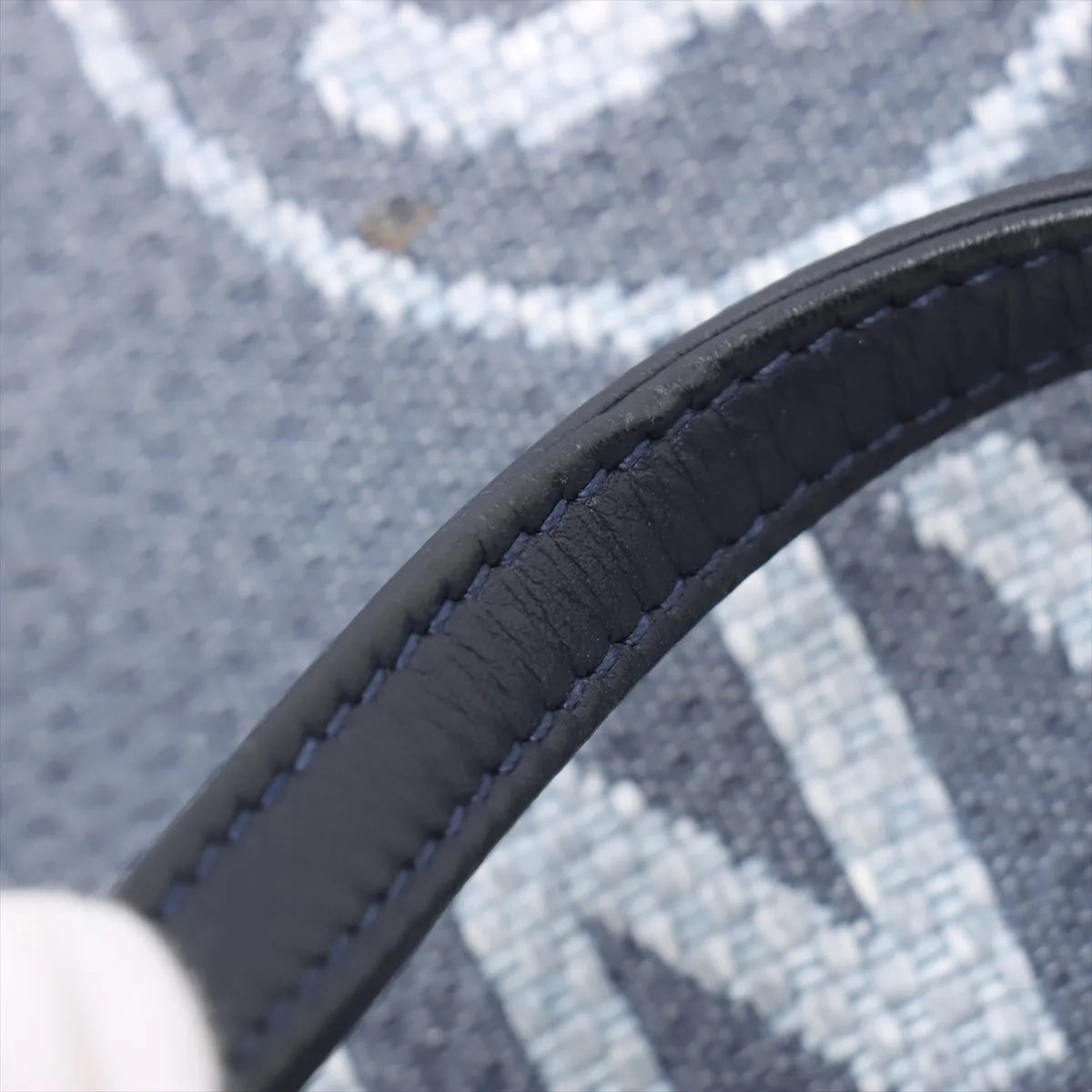 Chanel Deauville Canvas Leather Chain Tote Bag PM Blue