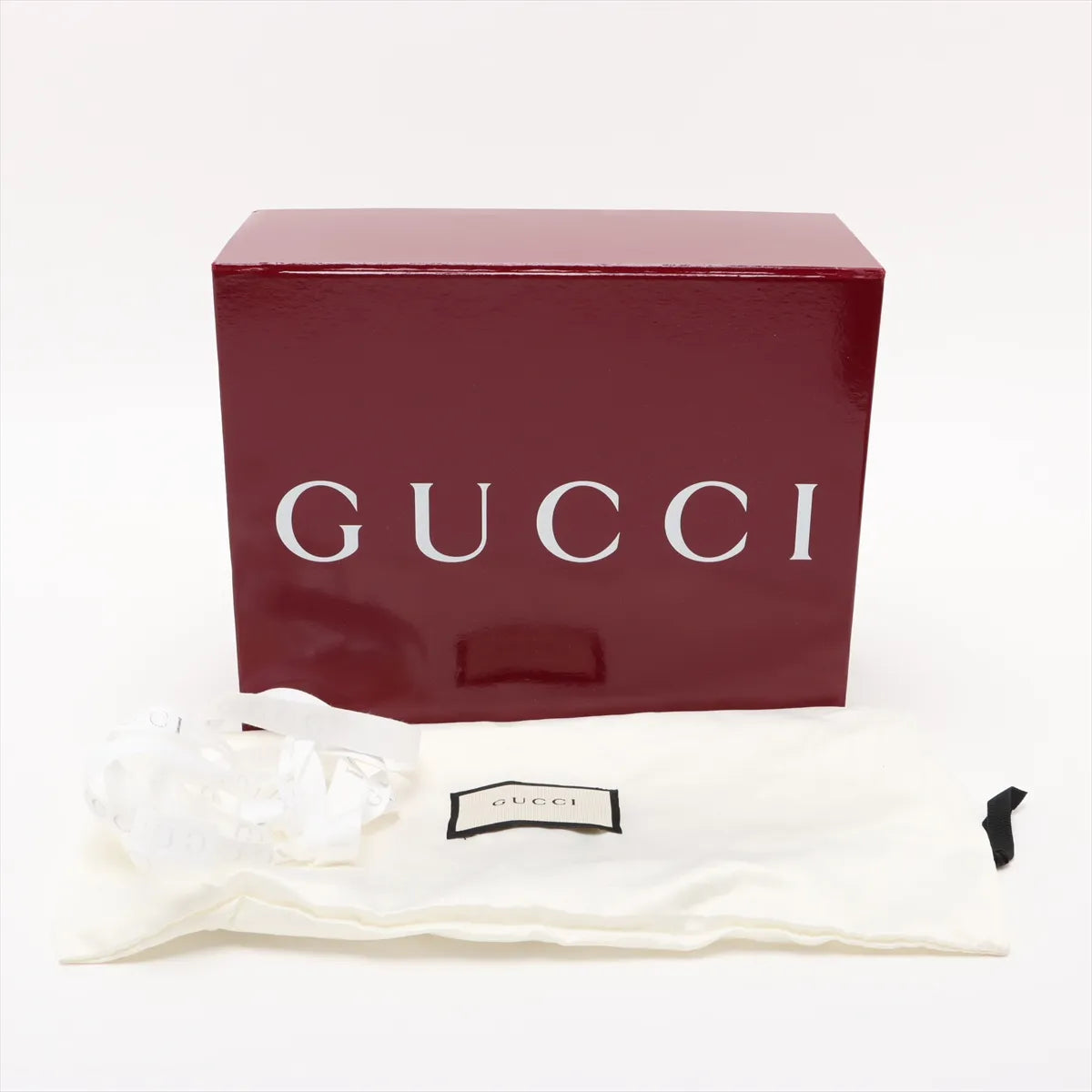 Gucci GG Supreme Moonside Canvas Leather Shoulder Bag Beige×Brown