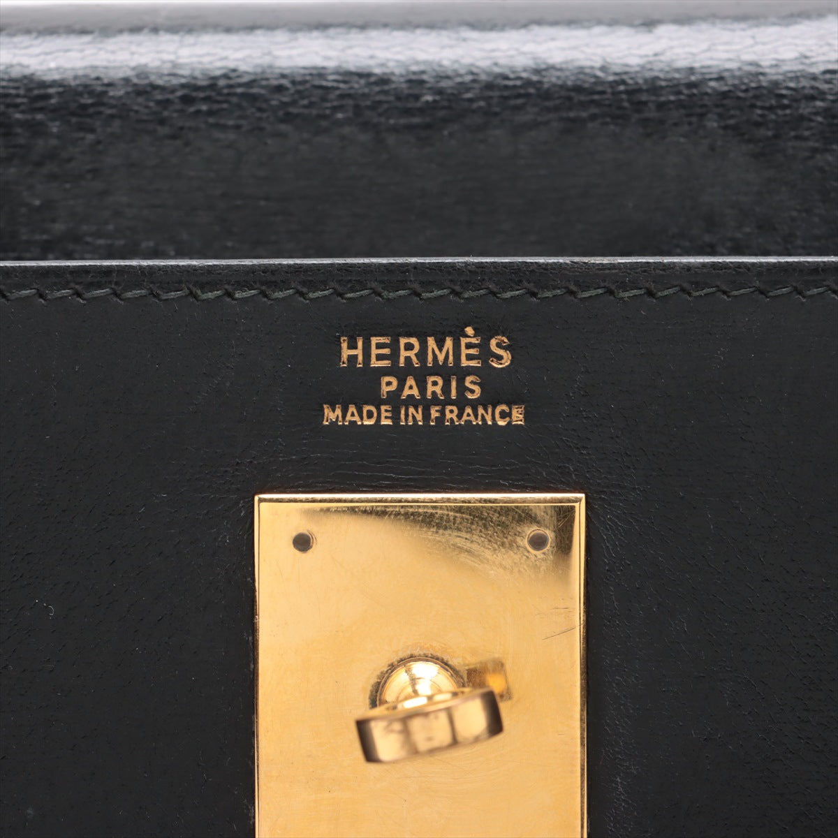 Hermes Kelly 32 Box Calf Black