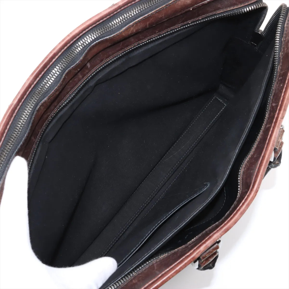 Berluti Calligraphy Leather Business Bag Brown