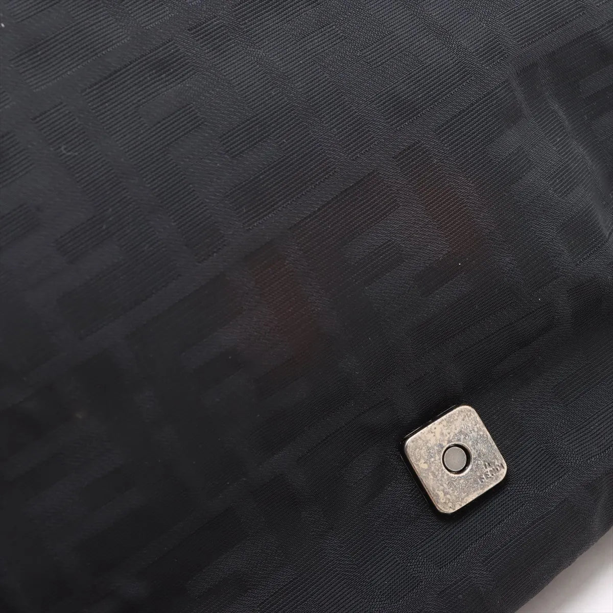 Fendi Zucca Mamma Baguette Shoulder Bag Black