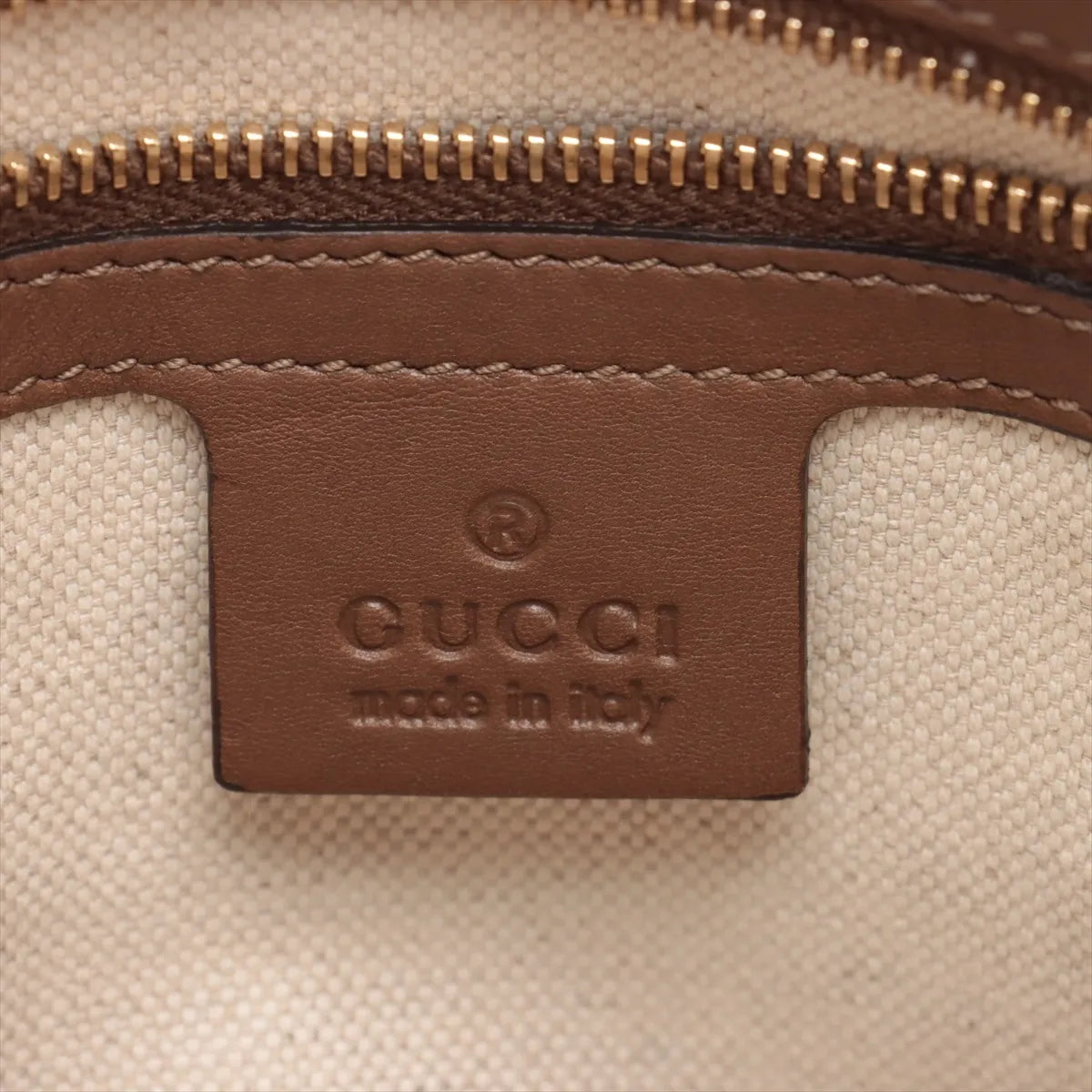 Gucci GG Supreme Leather Handbag Brown
