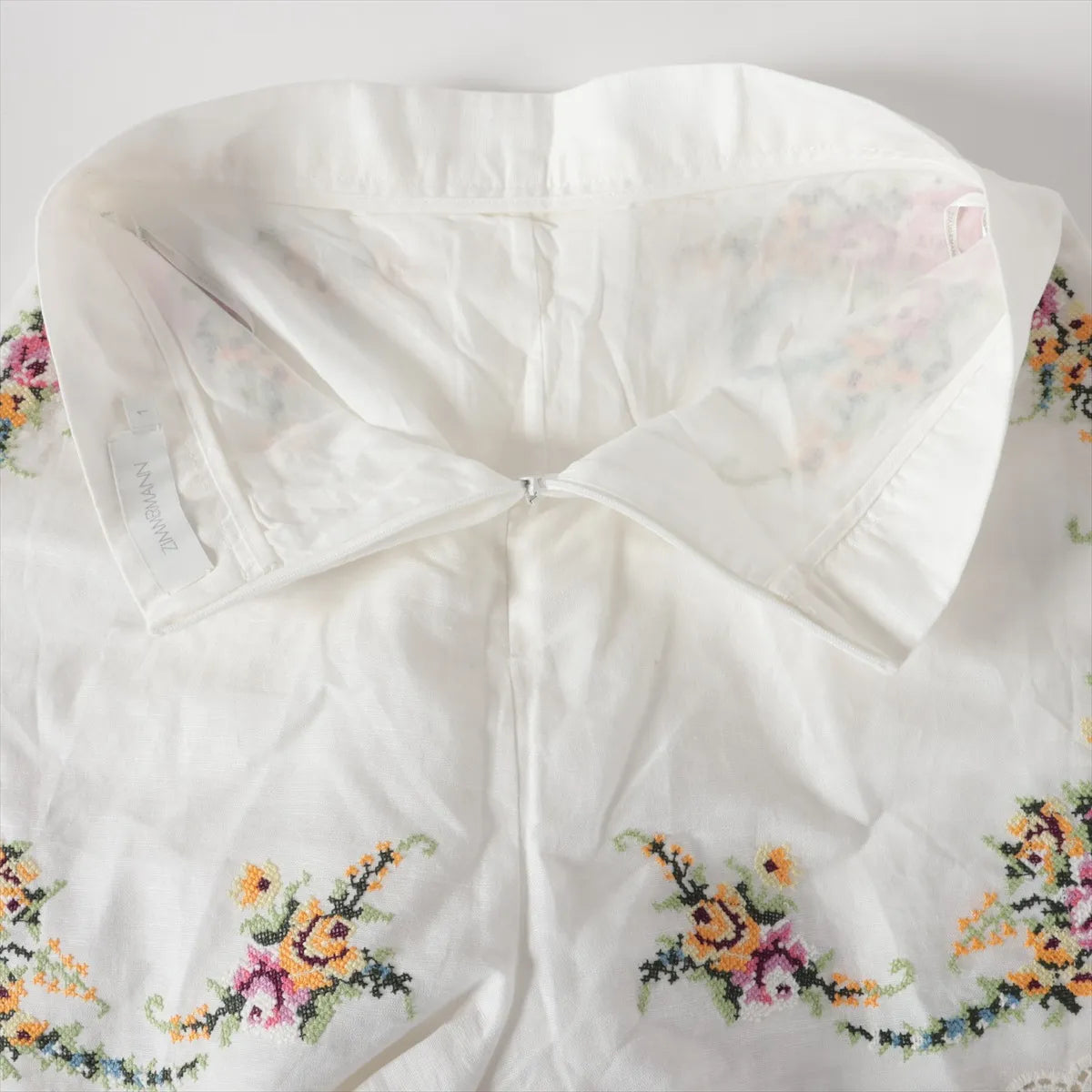 Zimmermann Allia Floral Eyelet Cotton Co-ord Sets White