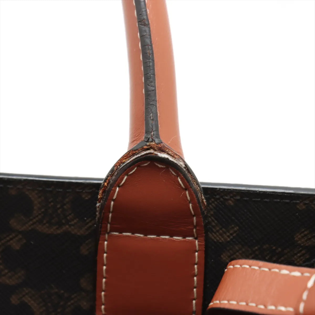 Celine Vertical Cabas Leather Two-Way Mini Tote Bag Brown