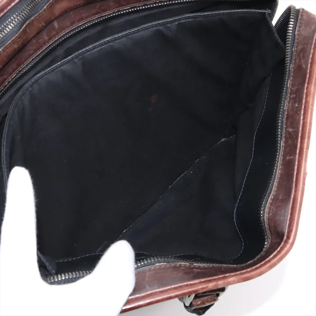 Berluti Calligraphy Leather Business Bag Brown