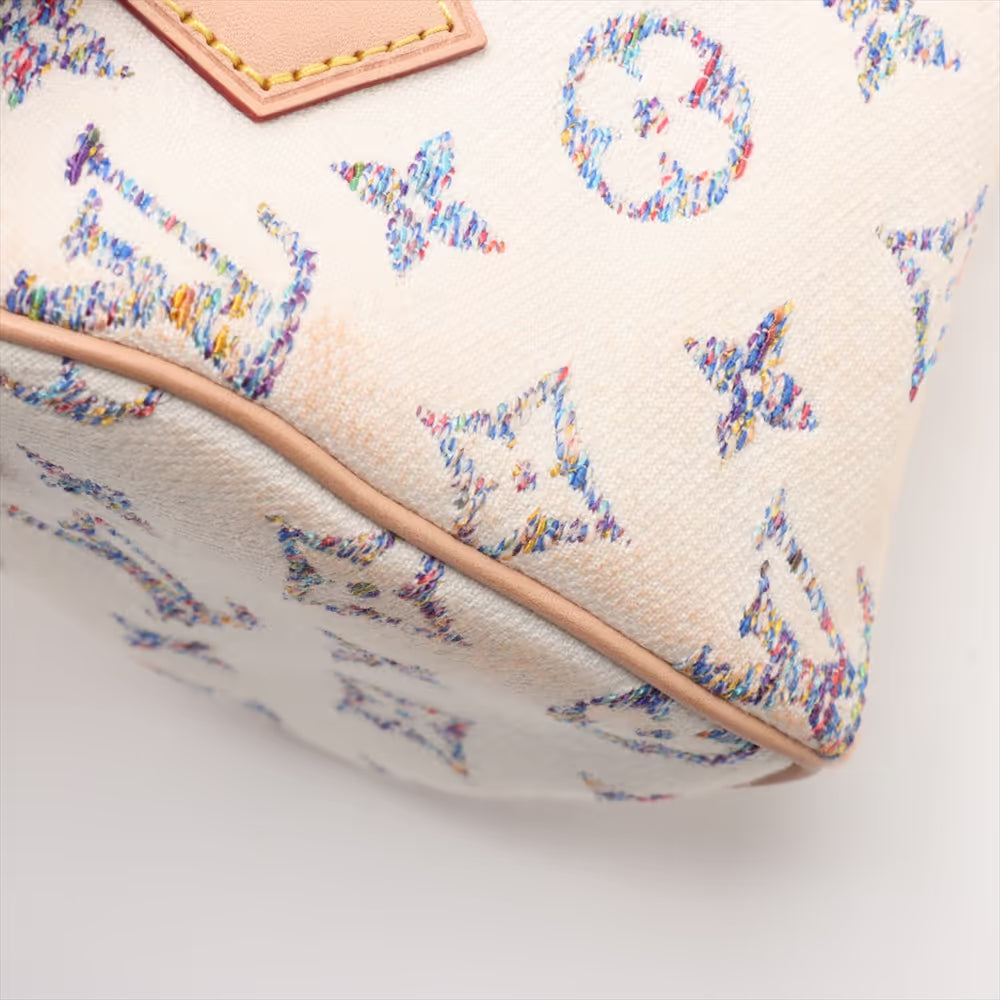 Louis Vuitton Monogram Jacquard Speedy Bandoulière 20 Beige
