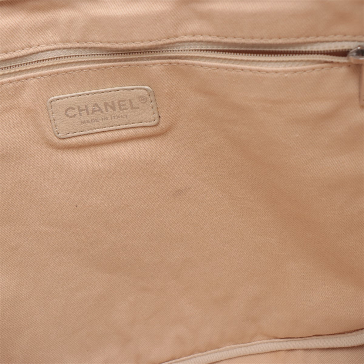 Best Second Hand Chanel Canvas Deauville Tote Bag Light Beige