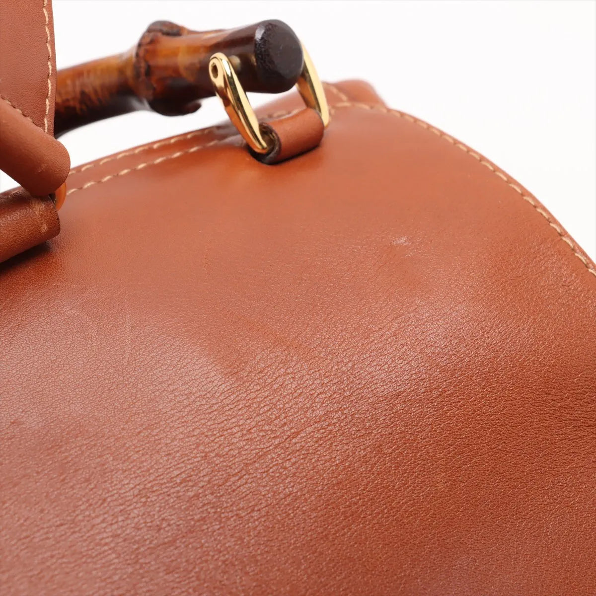 Gucci Bamboo Leather Backpack Brown