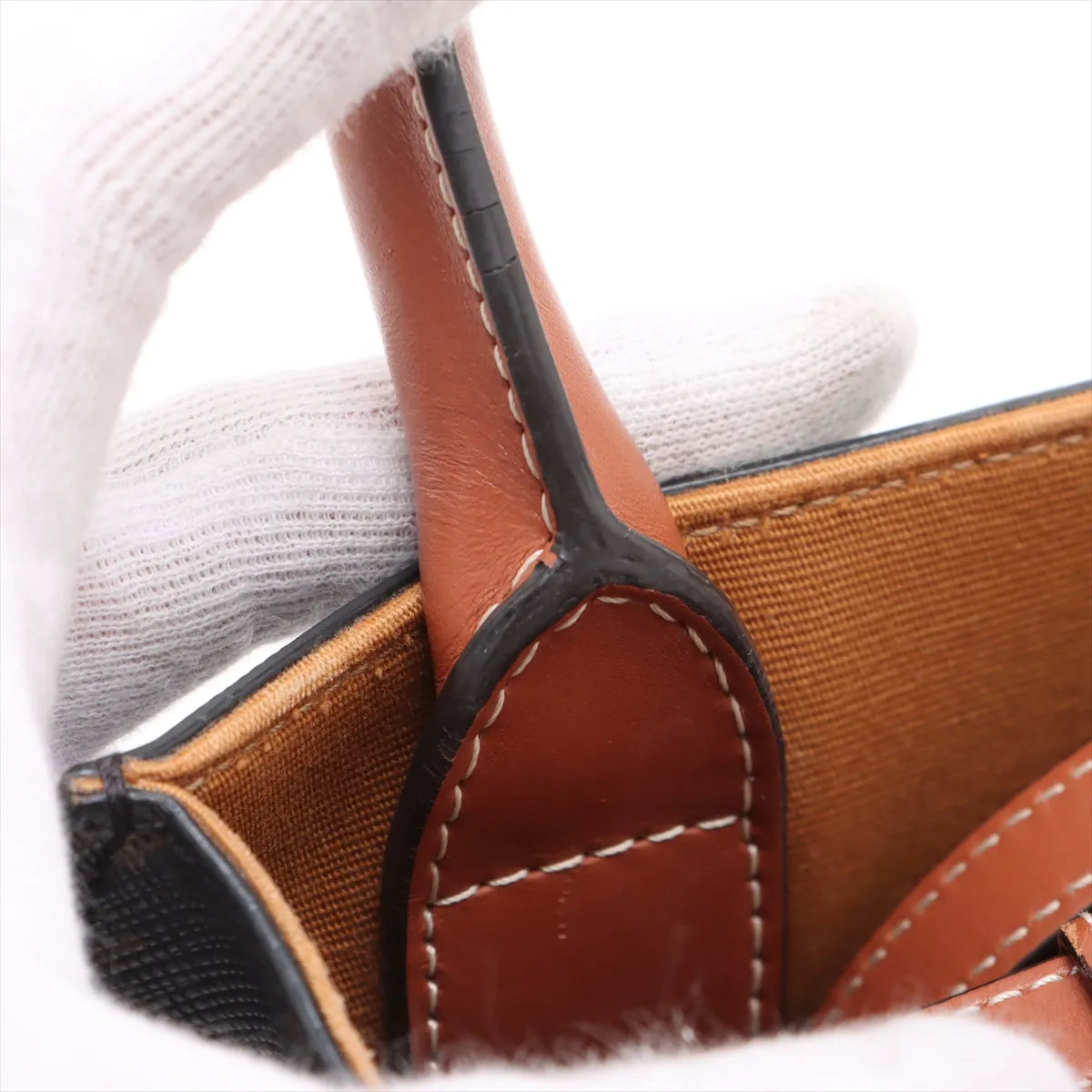 Celine Triomphe Mini Vertical Cabas Tote Bag Brown