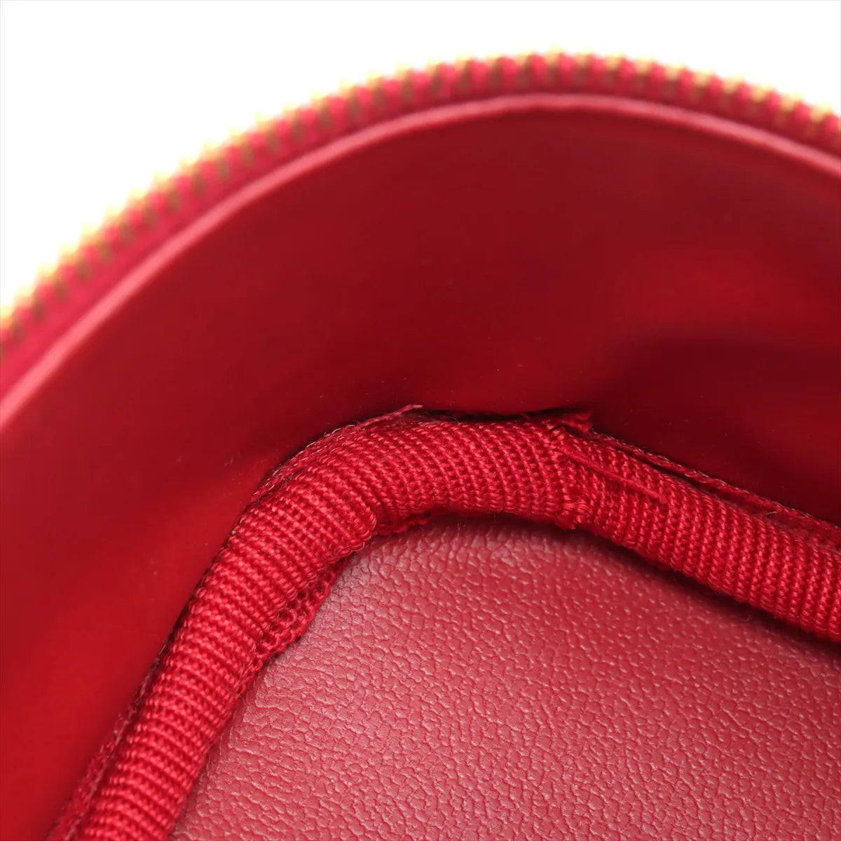 Chanel CC Logo Caviar Skin Vanity Bag Red