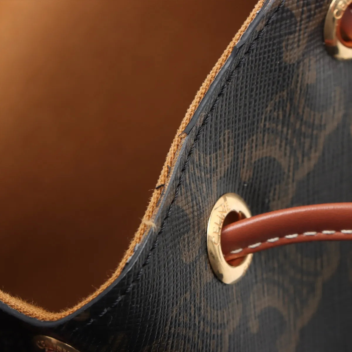 Celine Triomphe Bonnie Leather Backpack Brown