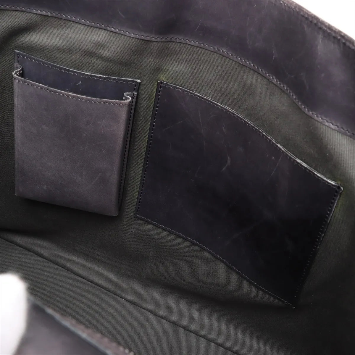 Berluti Calligraphy Toujour Leather Chain Tote Bag Black