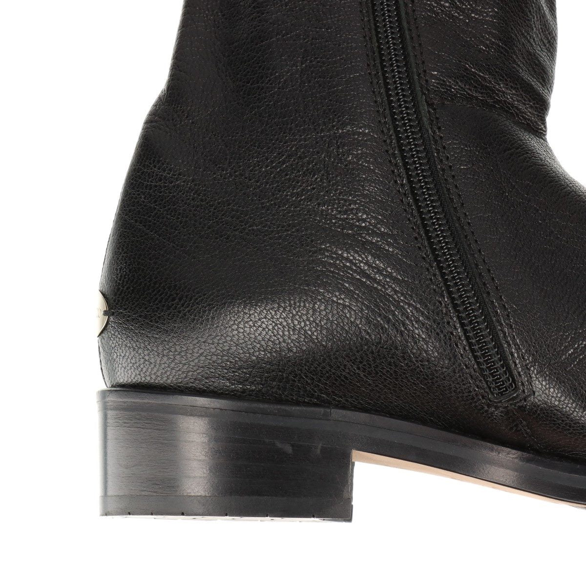 Premium Jimmy Choo Leather Long Boots Black