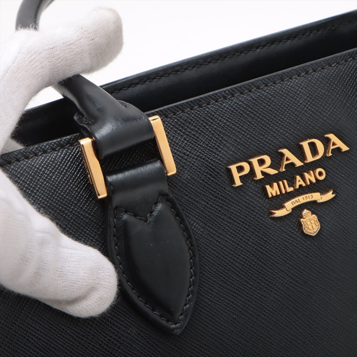 Prada Saffiano Leather Two-Way Shoulder Bag Black * PREORDER *